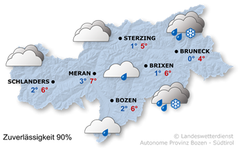 Wetter in Südtirol am 2025-12-17