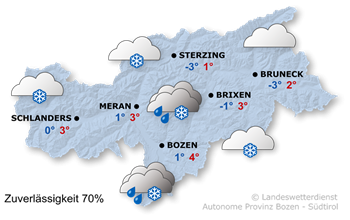 Wetter in Südtirol am 2026-01-28
