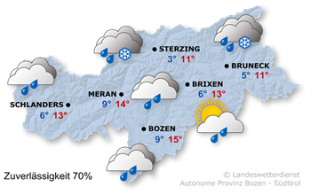Wetter in Südtirol am 2026-05-14