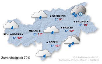Wetter in Südtirol am 2026-05-15