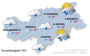 Wetter in Südtirol am 2026-05-15
